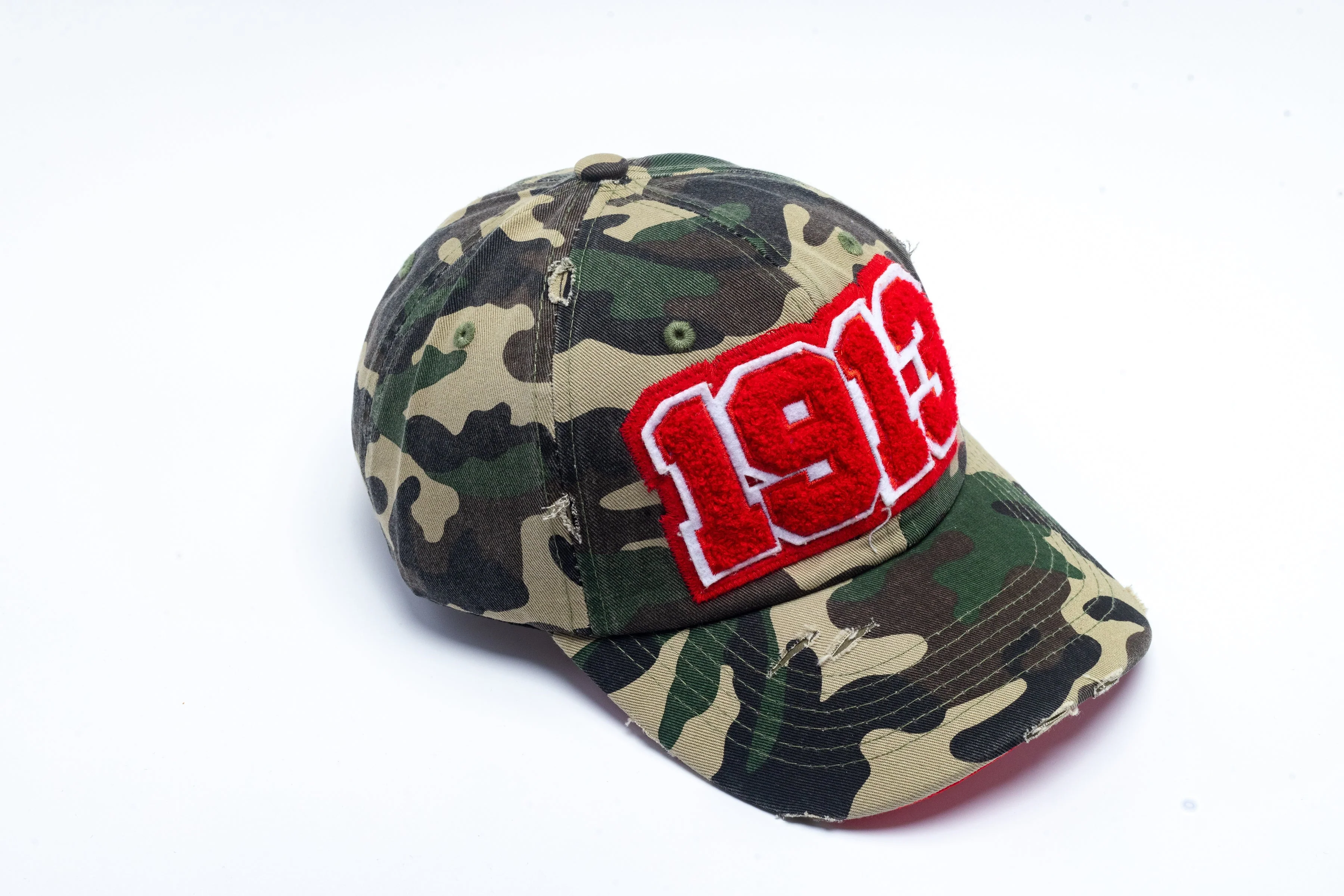 1913 Delta Sigma Theta Distressed Camo Chenille Cap - Image 3