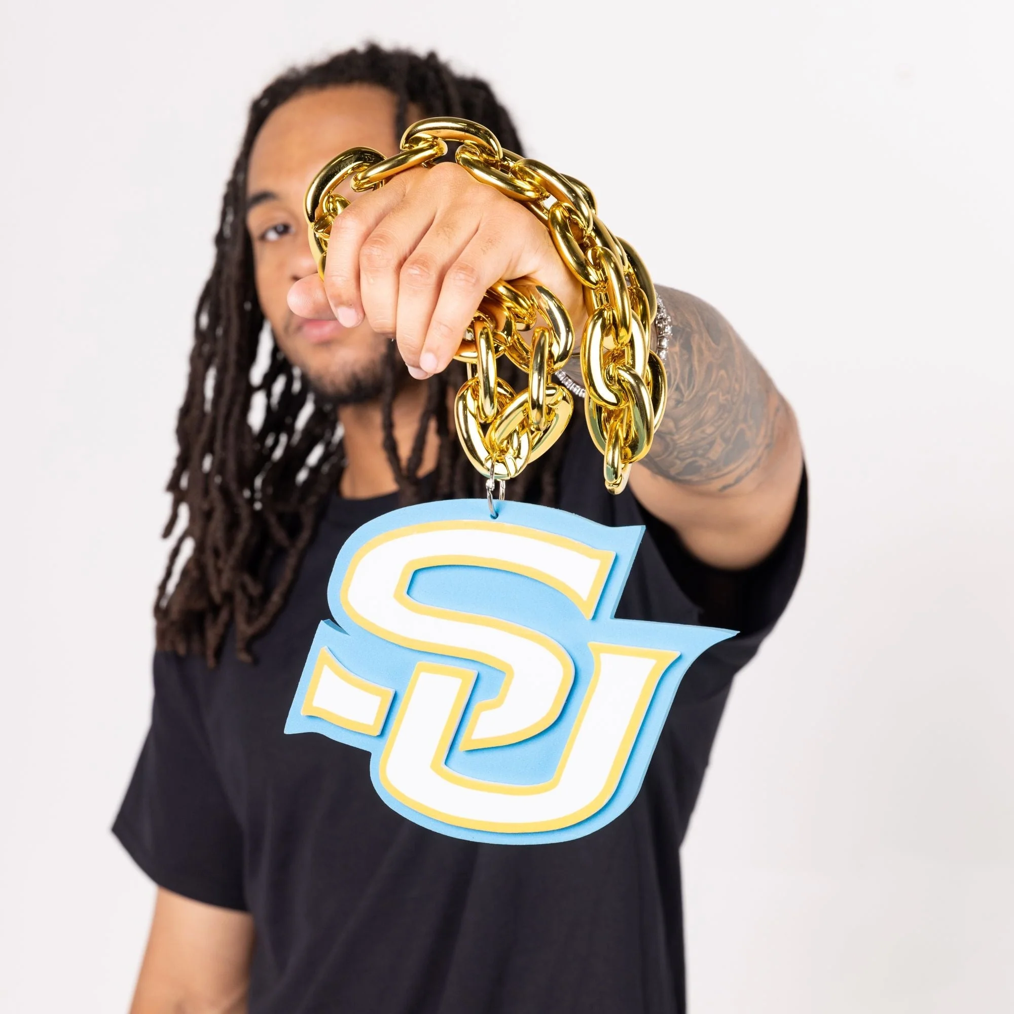 Southern University HBCU Big Chain Necklace with 3D Foam Pendant - Image 3