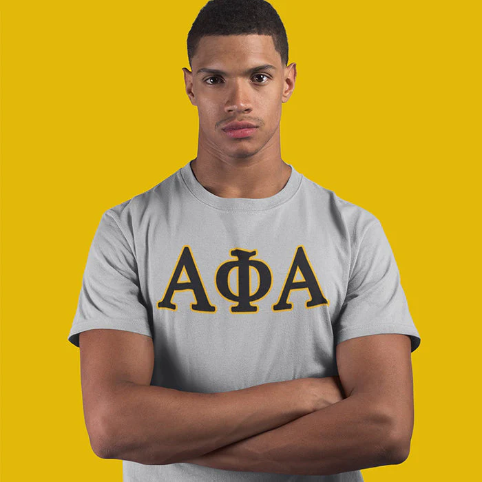 Alpha Phi Alpha Distressed Letter Tee/Sweatshirt - Image 4