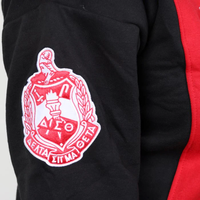 Delta Sigma Theta  Nineteen 13 "J13" Chenille and Embroidered Sweatshirt (Red/White) - Image 6