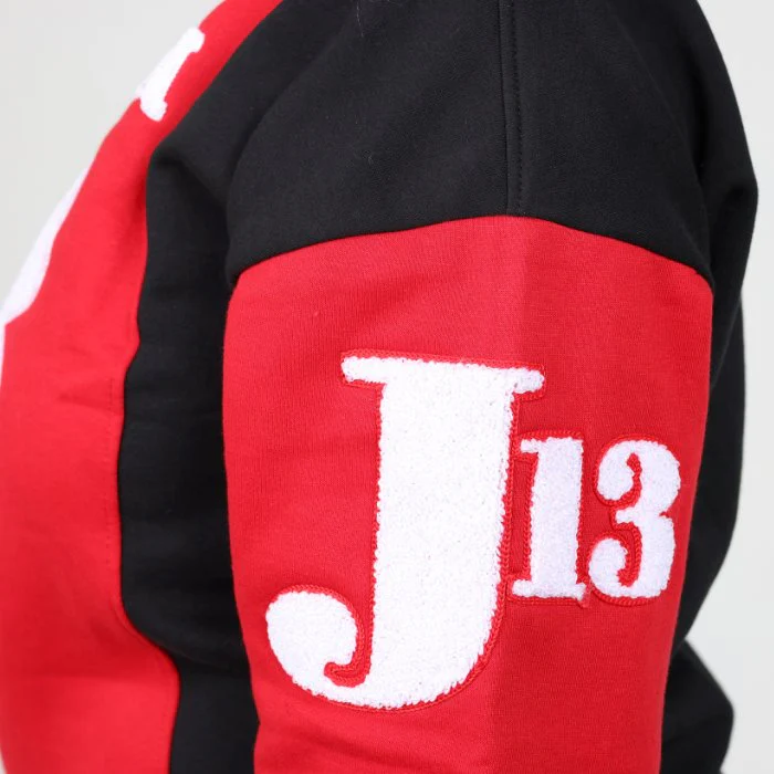 Delta Sigma Theta  Nineteen 13 "J13" Chenille and Embroidered Sweatshirt (Red/White) - Image 7