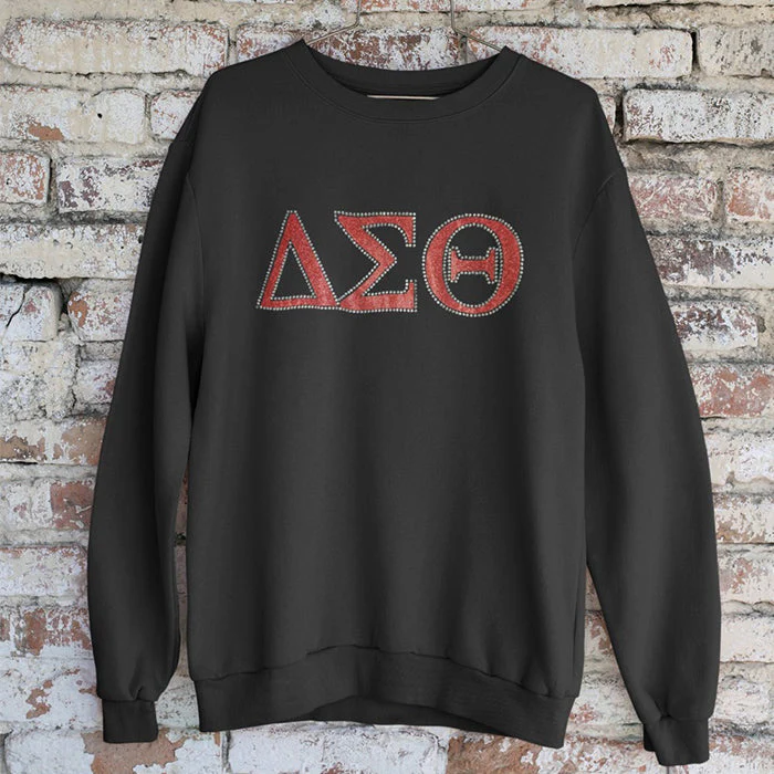 Delta Sigma Theta Bling Letters Sweatshirt - Image 3