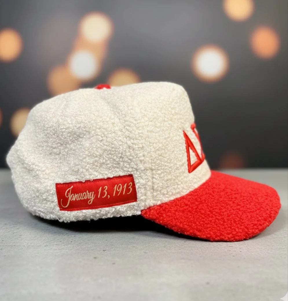 Delta Sigma Theta Embroidered Sherpa Cap - Image 3