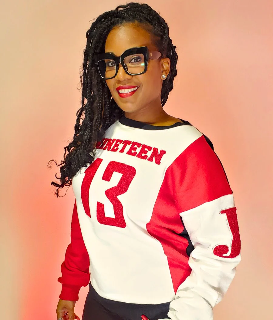 Delta Sigma Theta  Nineteen 13 "J13" Chenille and Embroidered Sweatshirt - Image 3