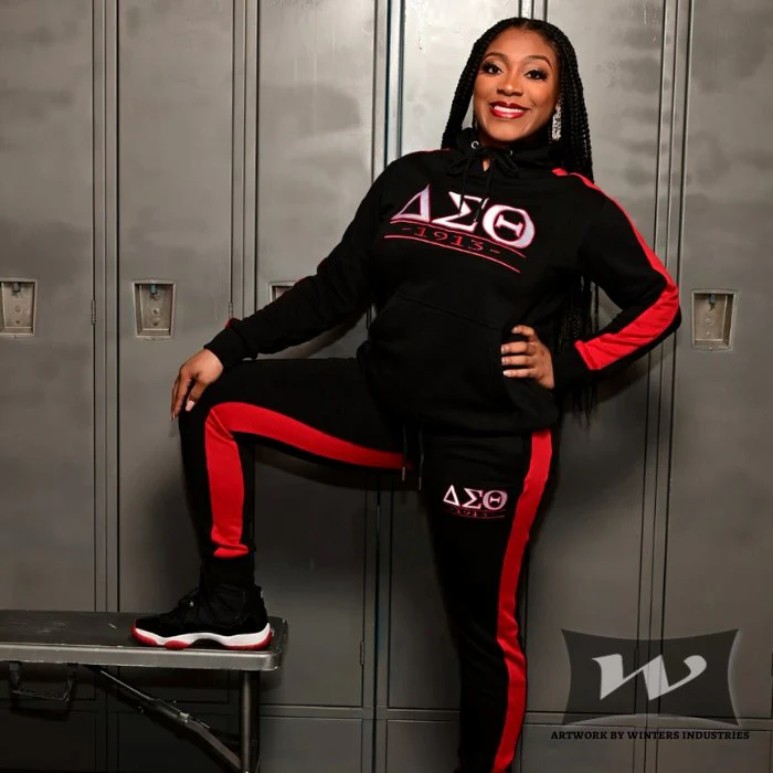 Delta Sigma Theta Black Tracksuit - Image 3