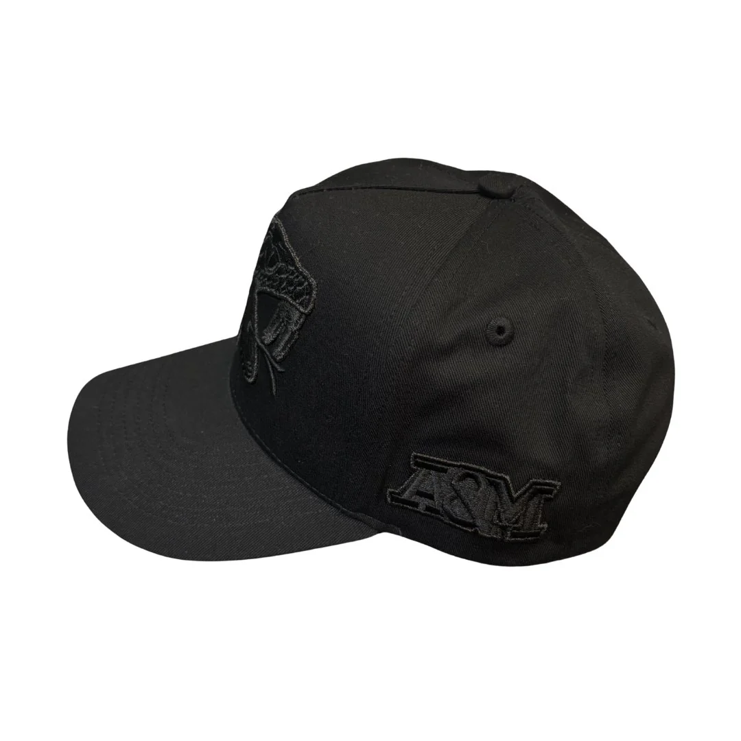 Florida A&M University (FAMU) HBCU 3D Embroidered Black on Black Snapback Cap - Image 3