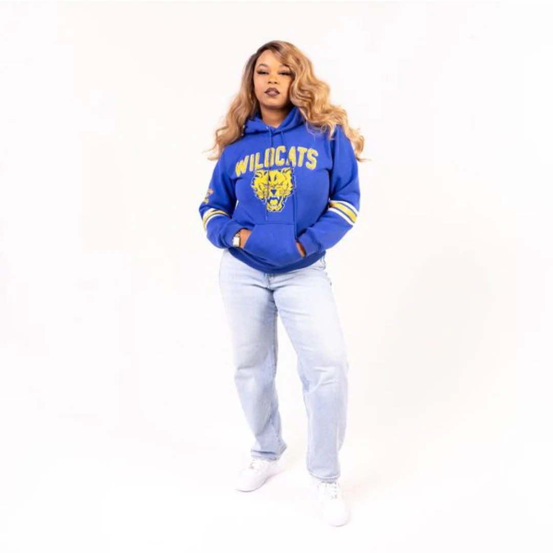 Fort Valley State University Wildcats Blue Chenille Hoodie - Image 4