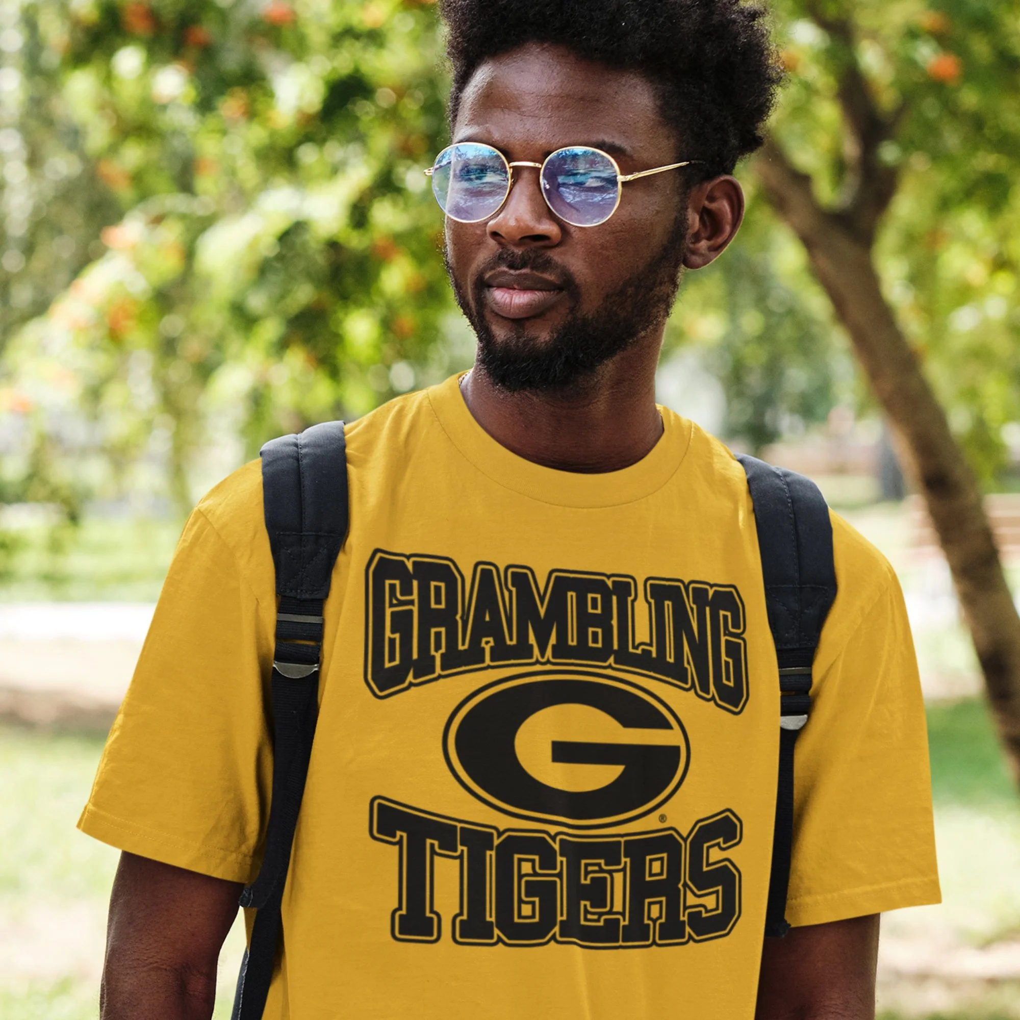 Grambling State University (GSU) Black on Black Tee/Sweatshirt - Image 4