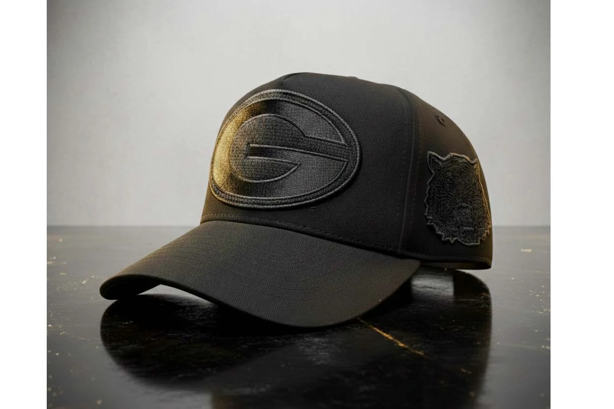 Grambling State University (GSU) HBCU 3D Embroidered Black on Black Snapback Cap - Image 3