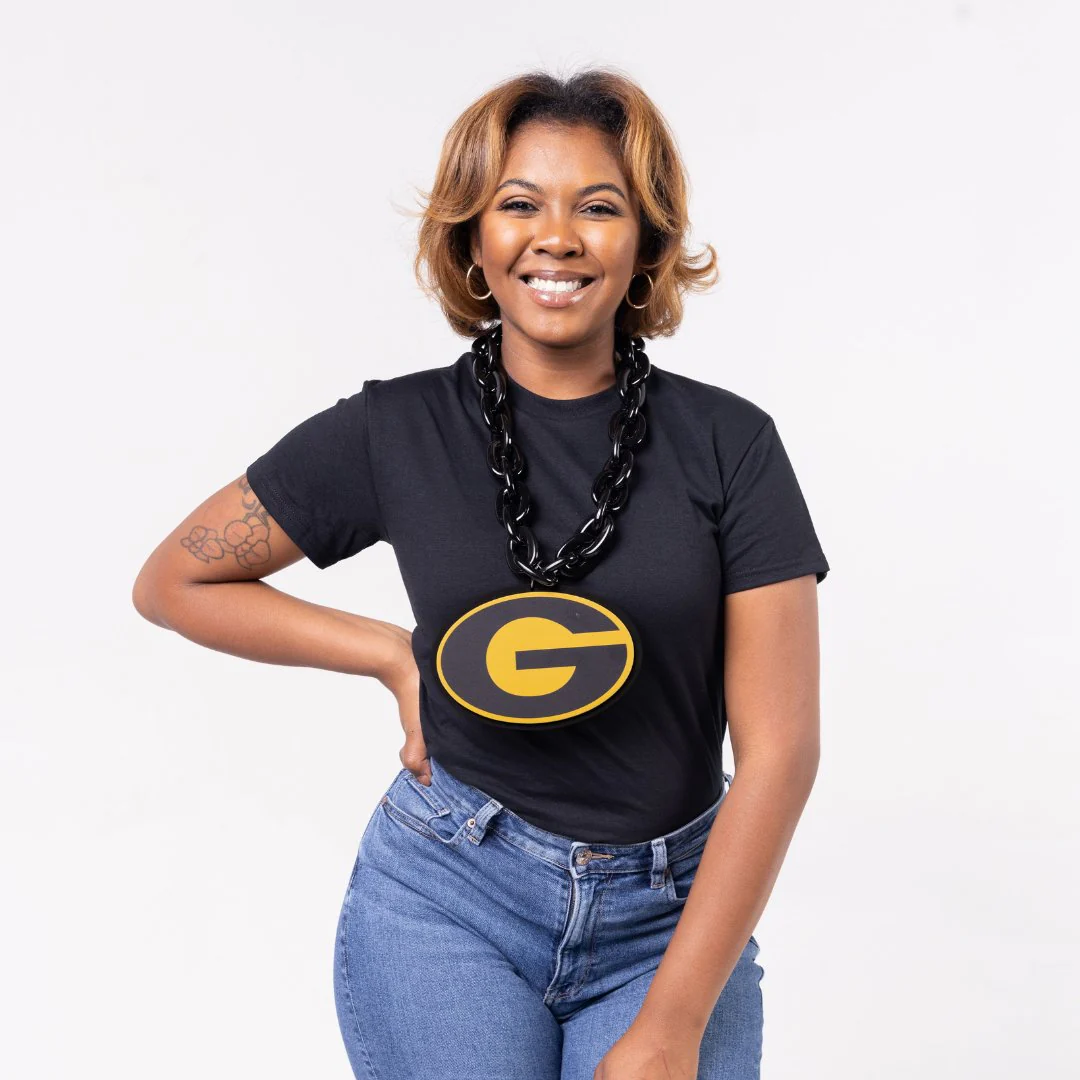 Grambling State University HBCU Big Chain Necklace with 3D Foam Pendant - Image 3