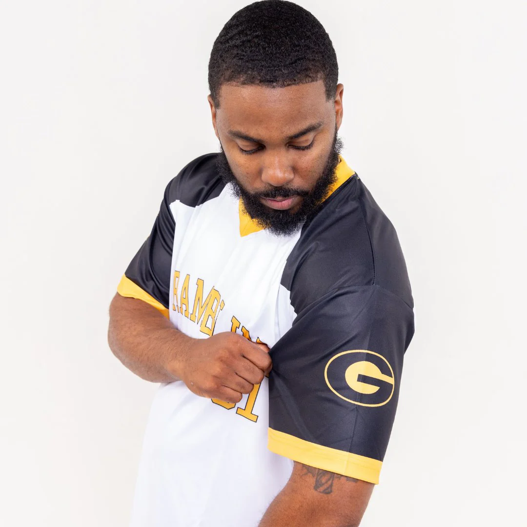 Grambling State University HBCU White Sublimated Baseball Jersey - Image 3