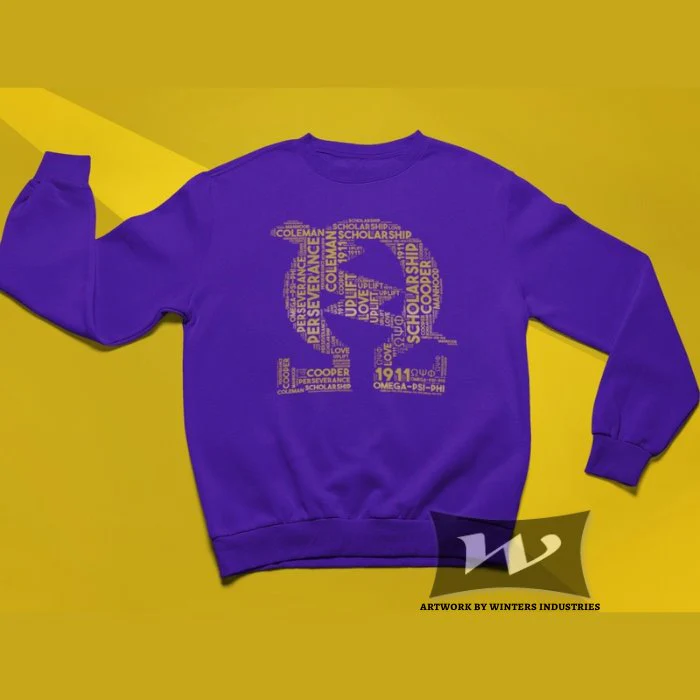 Omega Psi Phi Word Collage - Image 3