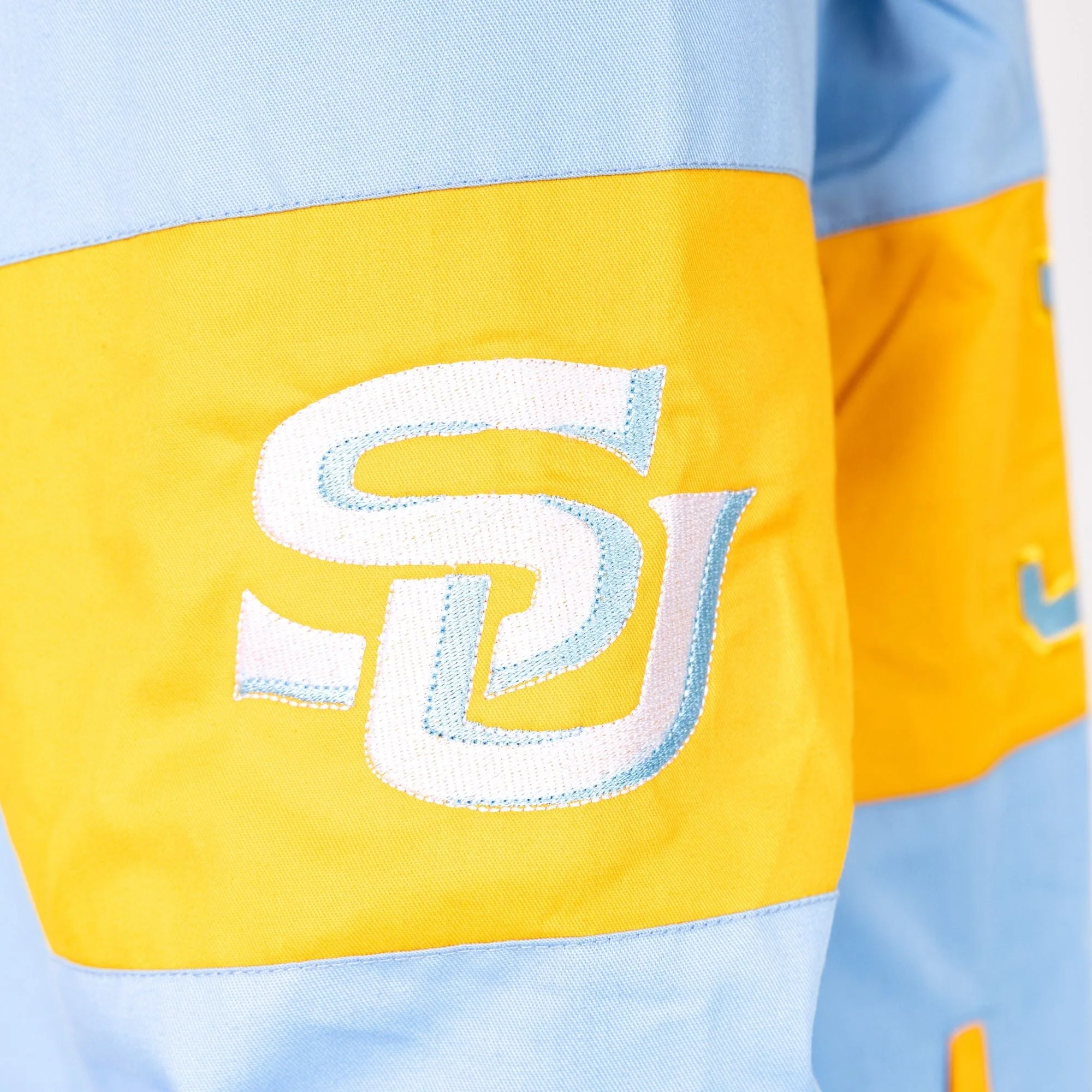 Southern University Cotton Racer Jacket Light Blue - Image 6