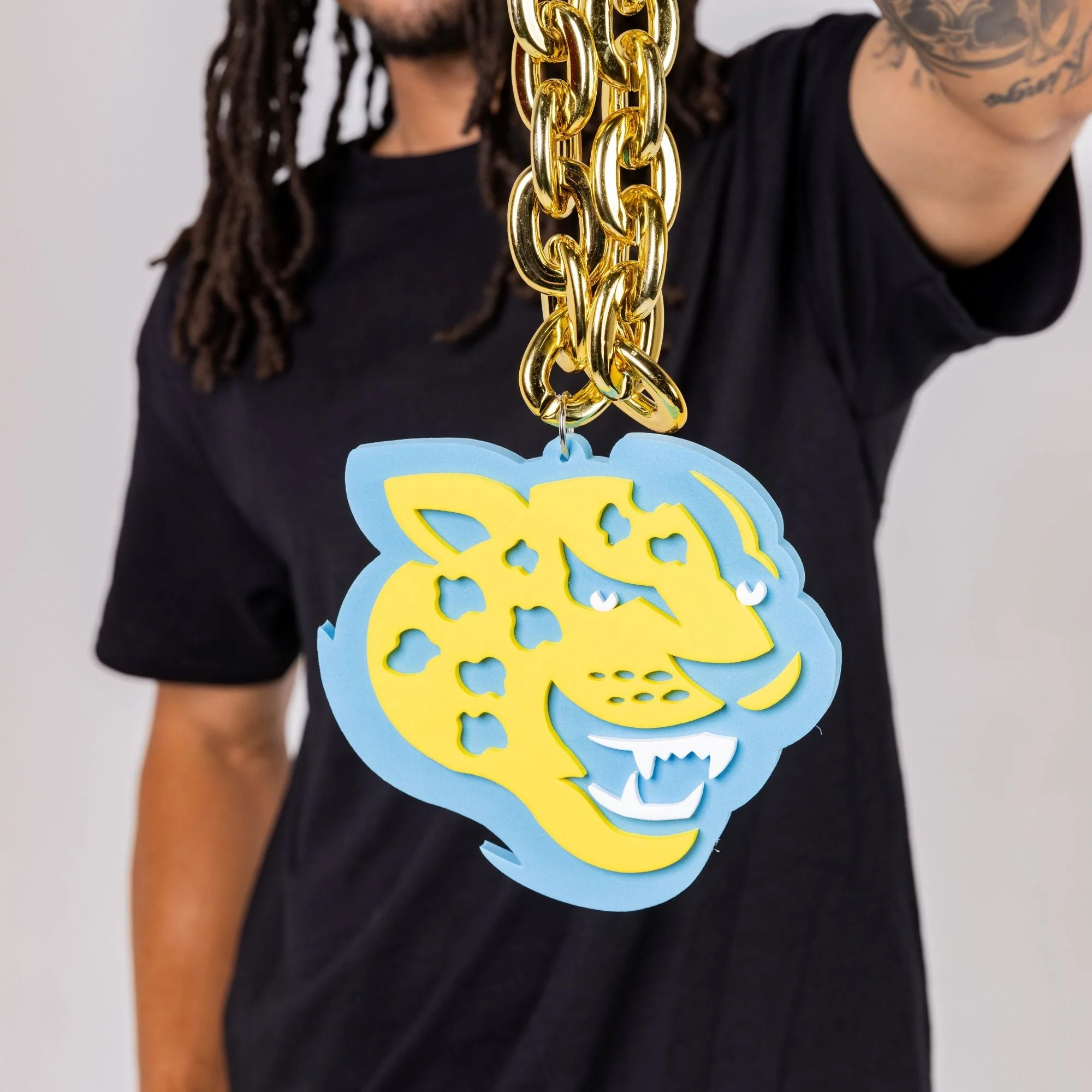 Southern University Jaguars HBCU Big Chain Necklace with 3D Foam Pendant - Image 3