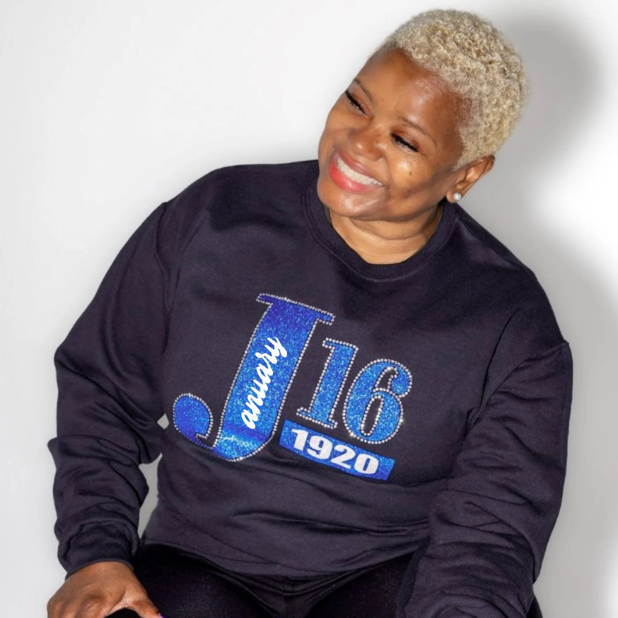 Zeta Phi Beta J16 1920 Bling and Rhinestone Sweatshirt / Tshirt - Image 4
