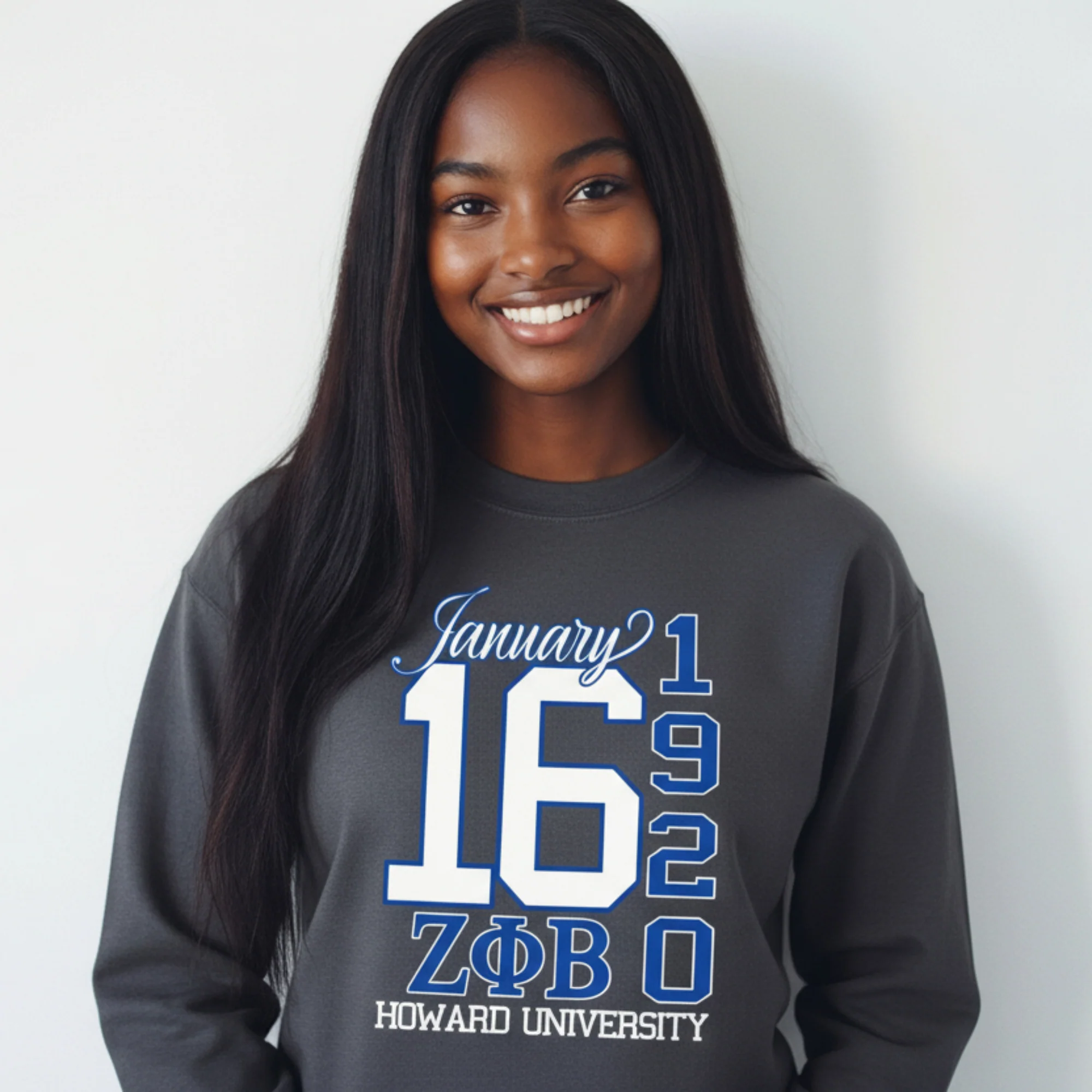 Zeta Phi Beta January 16 Sweatshirt - Image 3